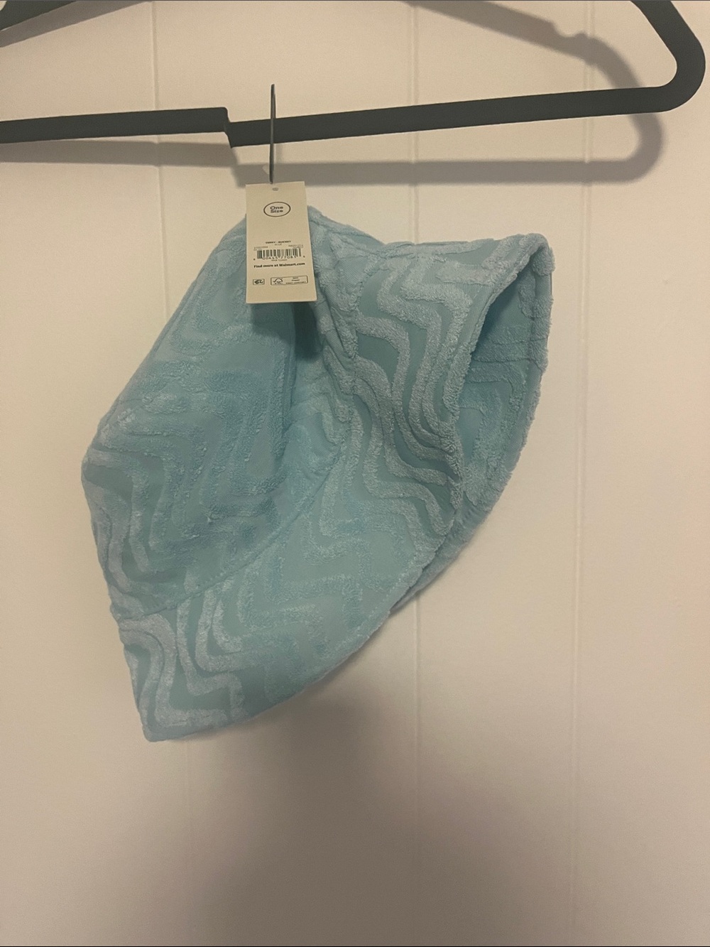 Light Blue Textured Bucket Hat one size